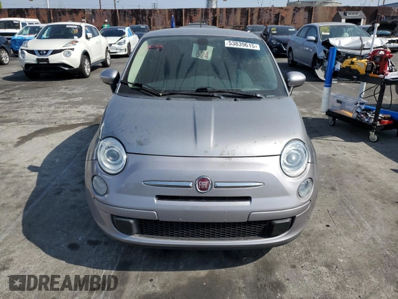 2017 FIAT 500 Pop with VIN 3C3CFFKR6HT618873, listed as a Copart auction lot 53839615 with 59,932 mi miles and Salvage Title. Bid and sale history available at carsss.com. Image 5.
