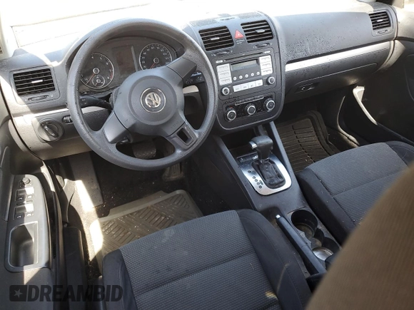 2010 Volkswagen Jetta S with VIN 3VWJX7AJ8AM078912, listed as a Copart auction lot 53741805 with Not provided miles and Salvage title. Bid and sale history available at DreamBid. Image 8.