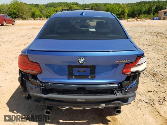 2018 BMW 2 Series M240i with VIN WBA2J5C59JVC07341, listed as a Copart auction lot 45377333 with 41,486 mi miles. Bid and sale history available at carsss.com. Image 6.