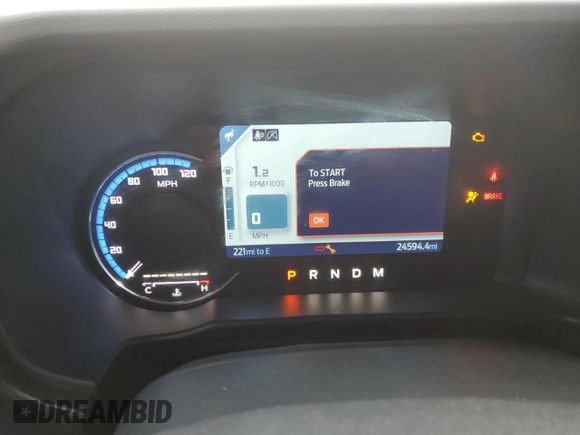 2022 Ford Bronco with VIN 1FMEE5BP7NLB60151, listed as a Copart auction lot 50958365 with 24,594 mi miles and Salvage Title. Bid and sale history available at DreamBid. Image 9.