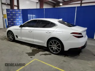 2023 Genesis G70 2.0T with VIN KMTG34TA2PU129153, listed as a Copart auction lot 74690154 with 18,785 mi miles and Clean Title. Bid and sale history available at DreamBid. Image 2.