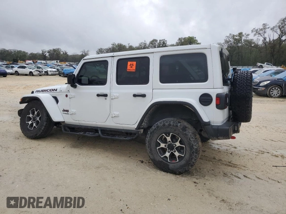 2022 Jeep Wrangler Unlimited Rubicon with VIN 1C4HJXFNXNW133624, listed as a Copart auction lot 48222615 with 51,849 mi miles and Salvage title. Bid and sale history available at DreamBid. Image 2.