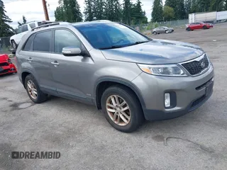 2014 Kia Sorento LX with VIN 5XYKTDA77EG524590, listed as a IAAI auction lot 42552879 with 107,223 mi miles and . Bid and sale history available at DreamBid. Image 1.