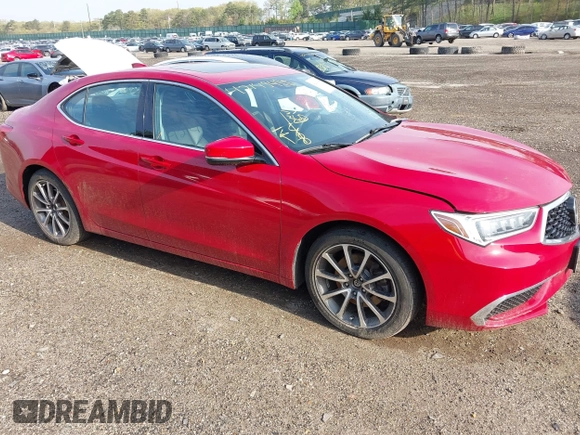 2019 Acura TLX with VIN 19UUB2F37KA005185, listed as a IAAI auction lot 42149495 with 53,345 mi miles and . Bid and sale history available at DreamBid. Image 1.