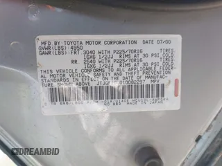 2001 Lexus RX 300 with VIN JTJGF10U010082297, listed as a IAAI auction lot 42007917 with 224,614 mi miles and . Bid and sale history available at DreamBid. Image 9.