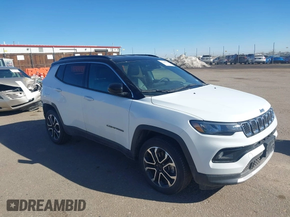 2023 Jeep Compass Limited with VIN 3C4NJDCN8PT567278, listed as a IAAI auction lot 41480224 with 44,311 mi miles and . Bid and sale history available at carsss.com. Image 1.