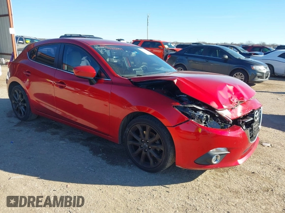 2015 Mazda 3 S Grand Touring with VIN JM1BM1M39F1254039, listed as a IAAI auction lot 41225054 with 87,597 mi miles and . Bid and sale history available at DreamBid. Image 1.