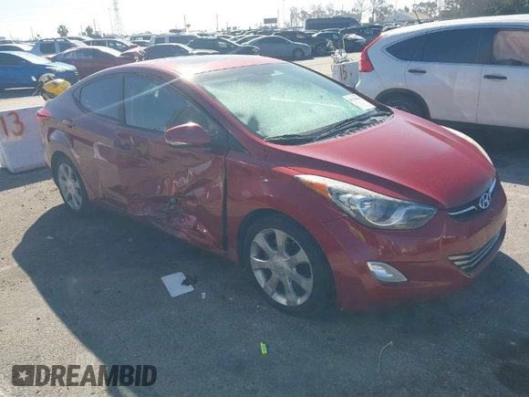2012 Hyundai Elantra Limited with VIN KMHDH4AE4CU217166, listed as a IAAI auction lot 41754761 with 109,415 mi miles. Bid and sale history available at carsss.com. Image 1.