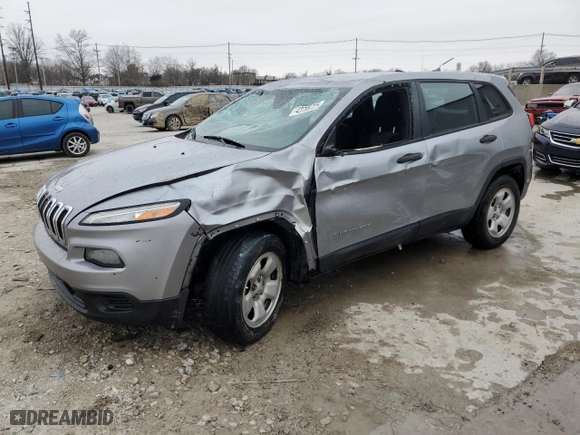 2014 Jeep Cherokee Sport with VIN 1C4PJMAB9EW166153, listed as a Copart auction lot 43706725 with 81,026 mi miles and Non Repairable. Bid and sale history available at carsss.com. Image 1.