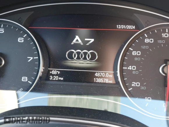 2013 Audi A7 Prestige with VIN WAU3GAFC0DN090191, listed as a IAAI auction lot 41209982 with 138,578 mi miles and . Bid and sale history available at DreamBid. Image 7.