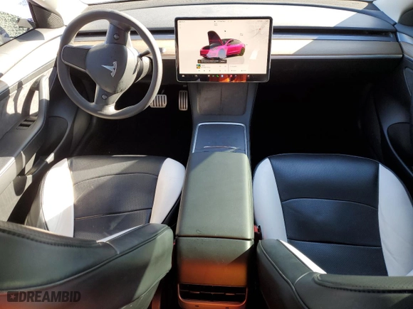 2022 Tesla Model 3 Performance with VIN 5YJ3E1ECXNF254735, listed as a Copart auction lot 47634895 with 50,486 mi miles and Salvage Title. Bid and sale history available at carsss.com. Image 8.