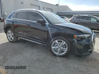 2020 Audi Q3 S line Premium with VIN WA1DECF34L1123427, listed as a Copart auction lot 44001445 with 52,799 mi miles and Salvage Title. Bid and sale history available at carsss.com. Image 4.
