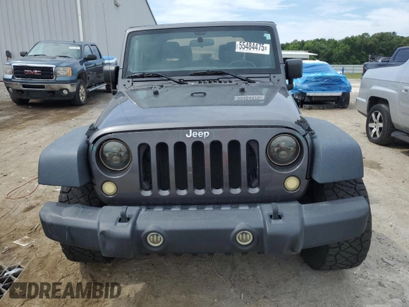 2018 Jeep Wrangler Sport S with VIN 1C4AJWAG7JL916447, listed as a Copart auction lot 55484475 with 55,136 mi miles and Salvage title. Bid and sale history available at DreamBid. Image 5.