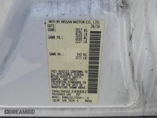 2016 Nissan Altima 2.5 SL with VIN 1N4AL3APXGC249882, listed as a IAAI auction lot 41862562 with 167,596 mi miles. Bid and sale history available at carsss.com. Image 9.