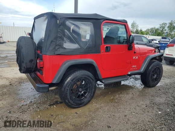 2005 Jeep Wrangler X z VIN 1J4FA39S15P337816, wystawiony jako Copart lot #55957725 z przebiegiem 107 030 mil mil oraz Szkoda całkowita • Salvage title. Historia ofert i sprzedaży dostępna na DreamBid. Obrazek 3.