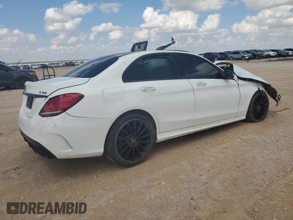 2019 Mercedes-Benz C 43 AMG with VIN 55SWF6EB4KU303646, listed as a Copart auction lot 70052434 with Not provided miles and Non repairable. Bid and sale history available at DreamBid. Image 3.