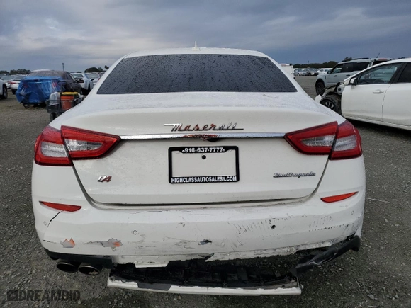 2015 Maserati Quattroporte S Q4 with VIN ZAM56RRAXF1145386, listed as a Copart auction lot 80719194 with 98,194 mi miles and Salvage Title. Bid and sale history available at carsss.com. Image 6.