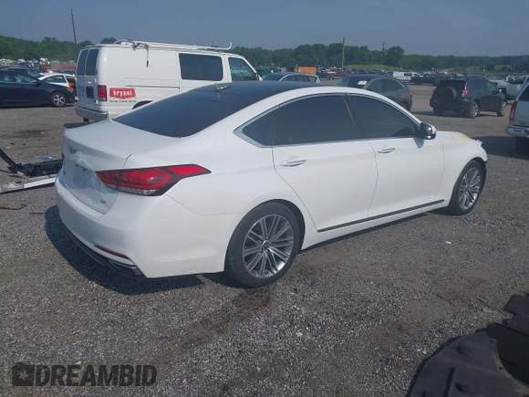 2018 Genesis G80 3.8L with VIN KMHGN4JE5JU234464, listed as a IAAI auction lot 42475378 with 86,243 mi miles and . Bid and sale history available at DreamBid. Image 4.