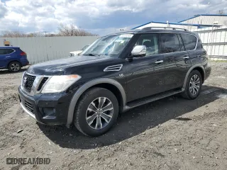 2017 Nissan Armada SV with VIN JN8AY2NC5H9506303, listed as a Copart auction lot 53320355 with 86,953 mi miles and Clean Title. Bid and sale history available at carsss.com. Image 1.