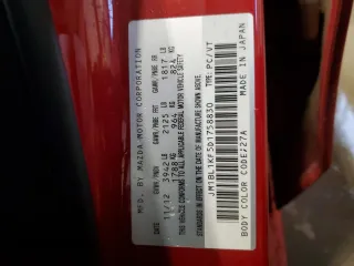 2013 Mazda 3 GX with VIN JM1BL1KF5D1758830, listed as a Copart auction lot 81239764 with 169,212 mi miles and Salvage Title. Bid and sale history available at carsss.com. Image 12.