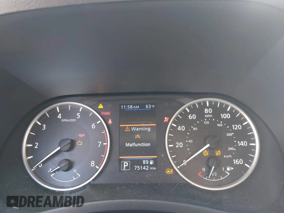 2022 Nissan Sentra S with VIN 3N1AB8BV0NY225010, listed as a IAAI auction lot 41815710 with 75,142 mi miles. Bid and sale history available at carsss.com. Image 7.