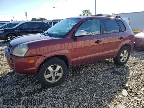 2007 Hyundai Tucson GLS with VIN KM8JM12B57U496876, listed as a Copart auction lot 80195724 with 203,057 mi miles and Clean Title. Bid and sale history available at carsss.com. Image 1.