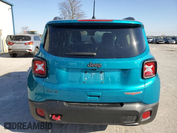 2022 Jeep Renegade Trailhawk with VIN ZACNJDC19NPN67837, listed as a Copart auction lot 48303205 with 16,855 mi miles and Salvage Title. Bid and sale history available at DreamBid. Image 6.