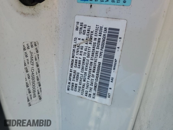 2011 Honda CR-Z with VIN JHMZF1D45BS000848, listed as a Copart auction lot 51632725 with 137,322 mi miles and Salvage Title. Bid and sale history available at carsss.com. Image 14.