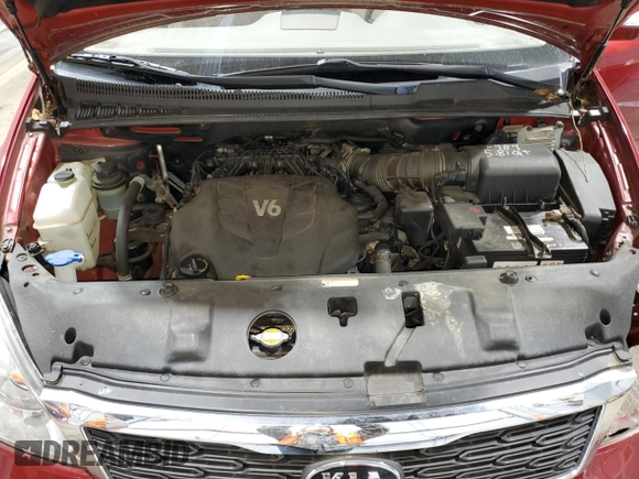 2012 Kia Sedona LX with VIN KNDMG4C71C6418257, listed as a Copart auction lot 49045125 with 65,836 mi miles and Salvage Title. Bid and sale history available at carsss.com. Image 12.