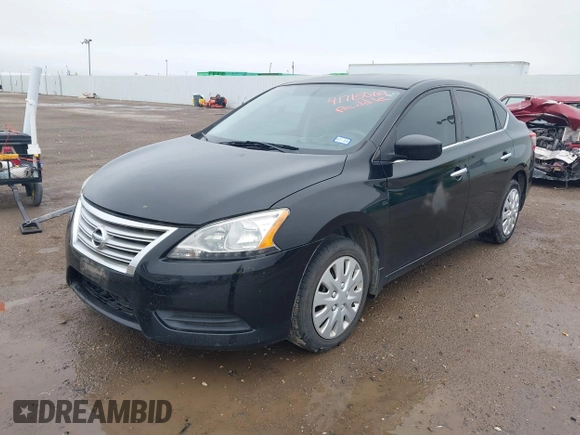 2014 Nissan Sentra S with VIN 1N4AB7AP8EN855757, listed as a IAAI auction lot 41715069 with 135,274 mi miles. Bid and sale history available at carsss.com. Image 2.