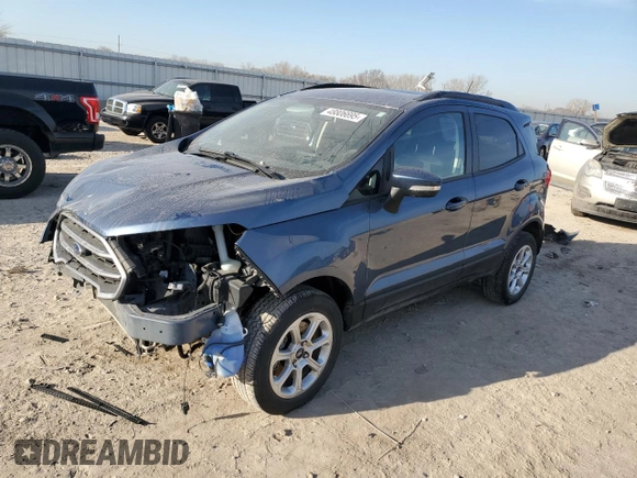 2022 Ford EcoSport SE with VIN MAJ6S3GL4NC469965, listed as a Copart auction lot 48806695 with 58,153 mi miles and Salvage Title. Bid and sale history available at carsss.com. Image 1.