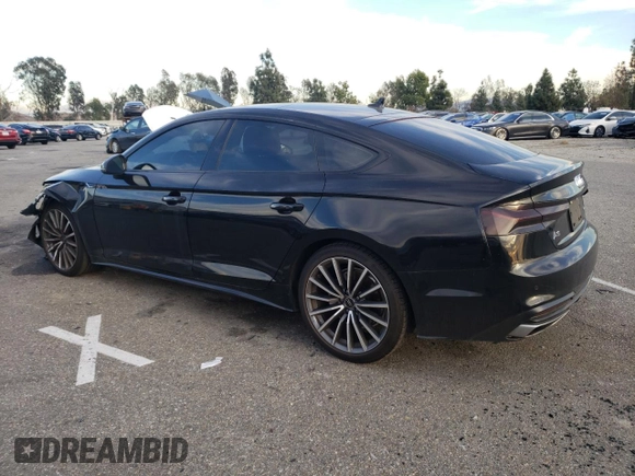 2023 Audi A5 Sportback Premium Plus with VIN WAUCBCF56PA004700, listed as a Copart auction lot 40617004 with 17,053 mi miles. Bid and sale history available at carsss.com. Image 2.