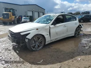 2017 Infiniti Q50 3.0t Sport with VIN JN1EV7ARXHM833082, listed as a Copart auction lot 75851794 with 63,349 mi miles and Salvage Title. Bid and sale history available at carsss.com. Image 1.