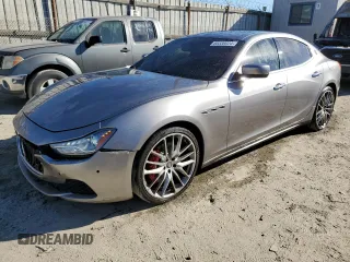 2016 Maserati Ghibli S Q4 with VIN ZAM57RTA6G1172334, listed as a Copart auction lot 85338024 with 109,516 mi miles and Salvage Title. Bid and sale history available at carsss.com. Image 1.