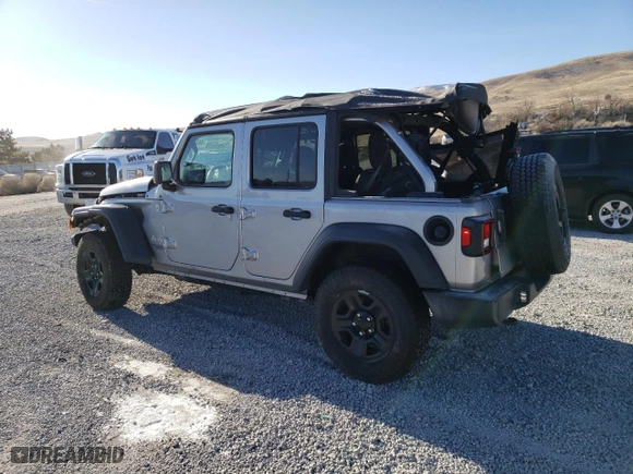 2019 Jeep Wrangler Unlimited Sport with VIN 1C4HJXDG9KW561720, listed as a Copart auction lot 44467445 with 69,290 mi miles and Salvage Title. Bid and sale history available at carsss.com. Image 2.