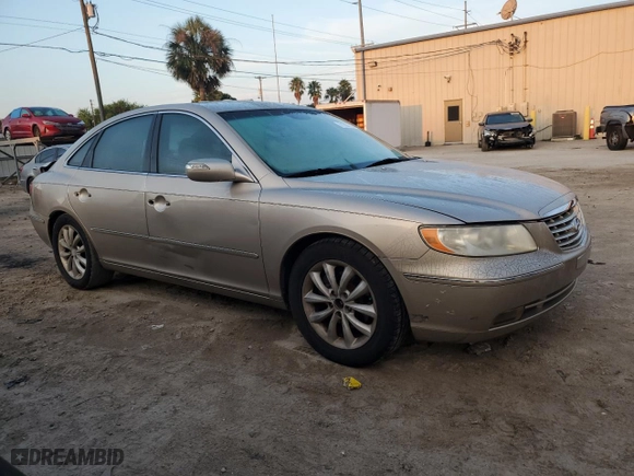 2007 Hyundai Azera SE with VIN KMHFC46F67A228508, listed as a Copart auction lot 71537224 with 123,218 mi miles and Salvage Title. Bid and sale history available at carsss.com. Image 4.