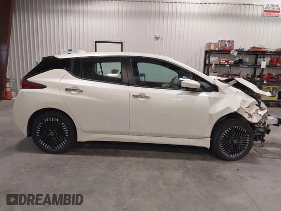 2023 Nissan LEAF SV Plus with VIN 1N4CZ1CV6PC553041, listed as a IAAI auction lot 42076867 with 19,732 mi miles and . Bid and sale history available at DreamBid. Image 13.