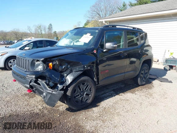 2018 Jeep Renegade Trailhawk with VIN ZACCJBCB7JPH63647, listed as a IAAI auction lot 42103197 with 106,383 mi miles and . Bid and sale history available at DreamBid. Image 2.