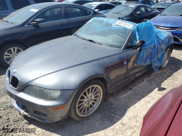 2001 BMW Z3 3.0i with VIN WBACN53451LL46309, listed as a Copart auction lot 68974214 with NaN miles and Salvage Title. Bid and sale history available at carsss.com. Image 1.