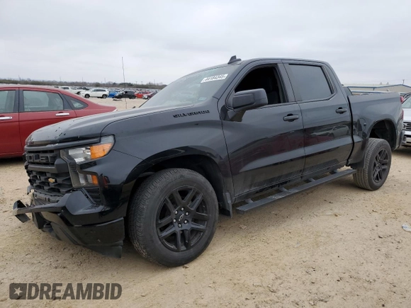 2022 Chevrolet Silverado 1500 Custom with VIN 3GCPABEK6NG528646, listed as a Copart auction lot 44184345 with 53,102 mi miles and Salvage Title. Bid and sale history available at DreamBid. Image 1.