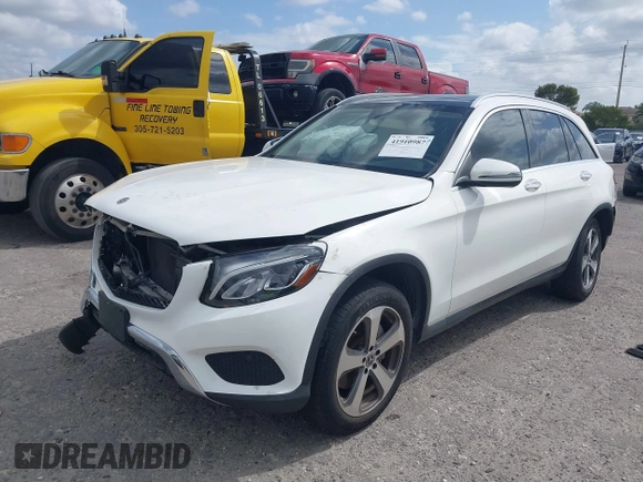 2018 Mercedes-Benz GLC with VIN WDC0G4KB0JV079007, listed as a IAAI auction lot 41910987 with 78,192 mi miles. Bid and sale history available at carsss.com. Image 2.