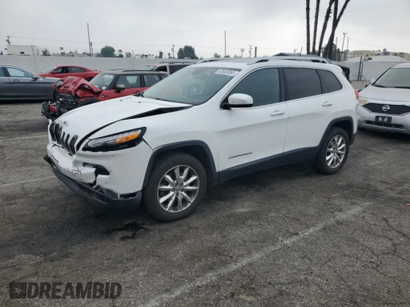 2016 Jeep Cherokee Limited with VIN 1C4PJMDB8GW120344, listed as a Copart auction lot 62603365 with 137,571 mi miles and Salvage title. Bid and sale history available at DreamBid. Image 1.