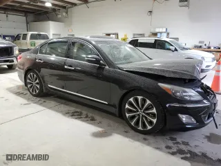 2013 Hyundai Genesis 5.0L R-Spec with VIN KMHGC4DHXDU242785, listed as a Copart auction lot 48406835 with 107,598 mi miles and Salvage Title. Bid and sale history available at carsss.com. Image 4.