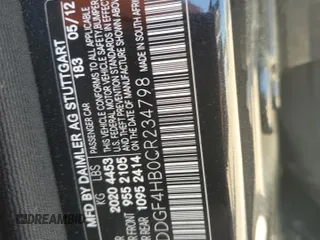 2012 Mercedes-Benz C 250 Sport with VIN WDDGF4HB0CR234798, listed as a Copart auction lot 53260695 with 91,731 mi miles and Salvage Title. Bid and sale history available at DreamBid. Image 12.