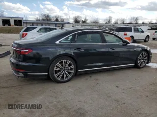 2023 Audi A8 with VIN WAULDAF88PN010368, listed as a Copart auction lot 47824965 with 8,058 mi miles and Salvage Title. Bid and sale history available at carsss.com. Image 3.