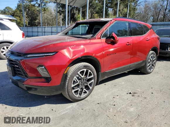 2023 Chevrolet Blazer RS with VIN 3GNKBKRS0PS234023, listed as a Copart auction lot 47880125 with 16,303 mi miles and Salvage title. Bid and sale history available at DreamBid. Image 1.