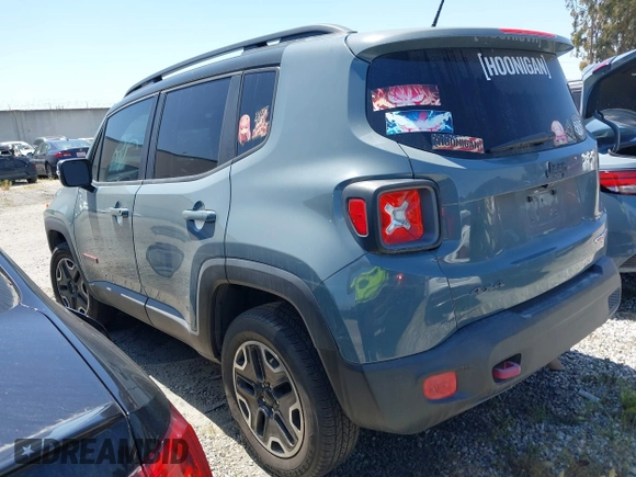 2017 Jeep Renegade Deserthawk with VIN ZACCJBCB1HPG12779, listed as a IAAI auction lot 41294595 with 92,316 mi miles and . Bid and sale history available at DreamBid. Image 3.