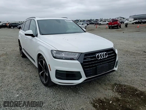 2019 Audi Q7 Premium Plus with VIN WA1LAAF70KD047717, listed as a Copart auction lot 59835635 with Not provided miles and Salvage title. Bid and sale history available at DreamBid. Image 14.