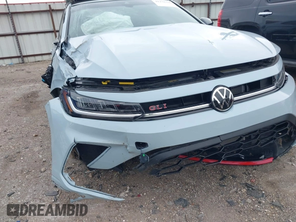2025 Volkswagen Jetta GLI Autobahn with VIN 3VW1T7BU6SM017581, listed as a IAAI auction lot 41278346 with 4,499 mi miles and . Bid and sale history available at DreamBid. Image 6.