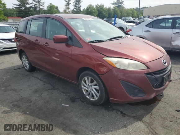 2012 Mazda 5 Sport with VIN JM1CW2BL4C0110696, listed as a Copart auction lot 58699865 with 201,603 mi miles and Salvage title. Bid and sale history available at DreamBid. Image 4.